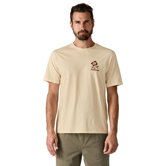 Patagonia M’s Balance Organic T-Shirt hombre, estampado de paz y armonía, color Peace Seeds Undyed Natural