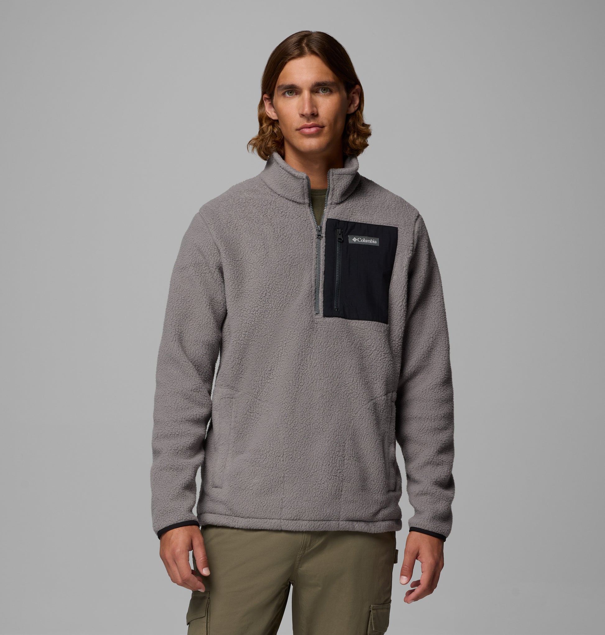 Forro polar para hombre de Columbia Jasper Ridge™ Pebbled Half Zip Fleece