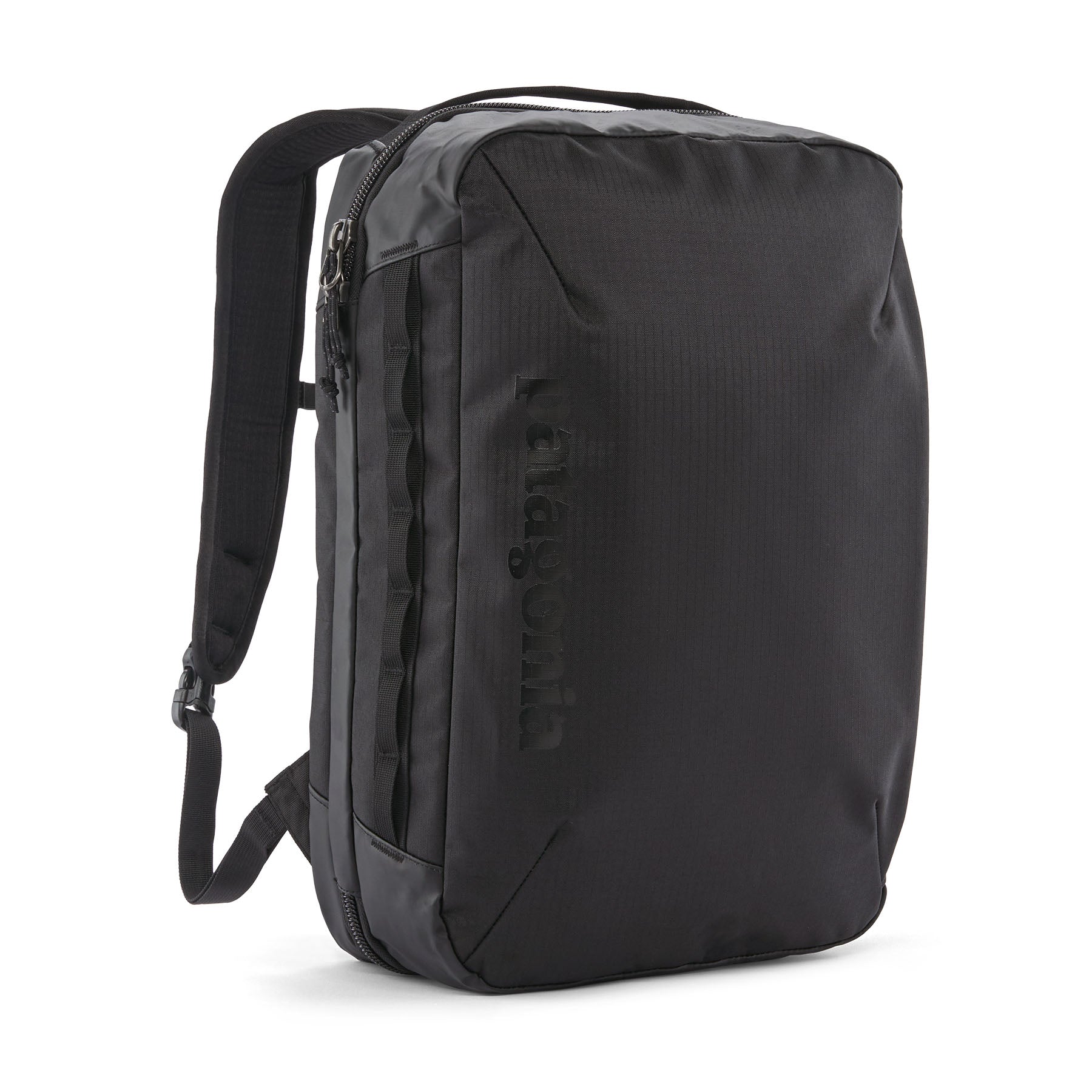 Mochila Patagonia Black Hole Micro MLC 22L negra, resistente y versátil para viajes y uso diario.